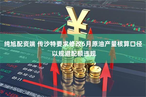 纯旭配资端 传沙特要求修改6月原油产量核算口径 以规避配额违规