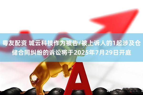 粤友配资 城云科技作为被告/被上诉人的1起涉及仓储合同纠纷的诉讼将于2025年7月29日开庭