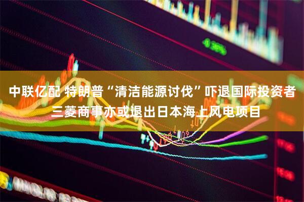 中联亿配 特朗普“清洁能源讨伐”吓退国际投资者  三菱商事亦或退出日本海上风电项目