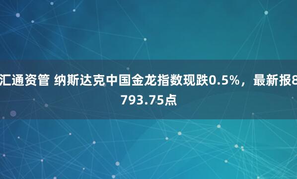 汇通资管 纳斯达克中国金龙指数现跌0.5%，最新报8793.75点